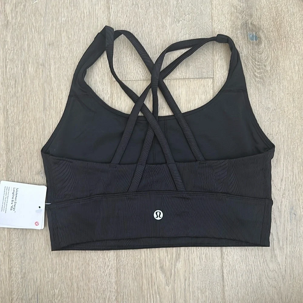 NWT energy longline bra ribbed black size 6 lululemon - Picture 6 of 12